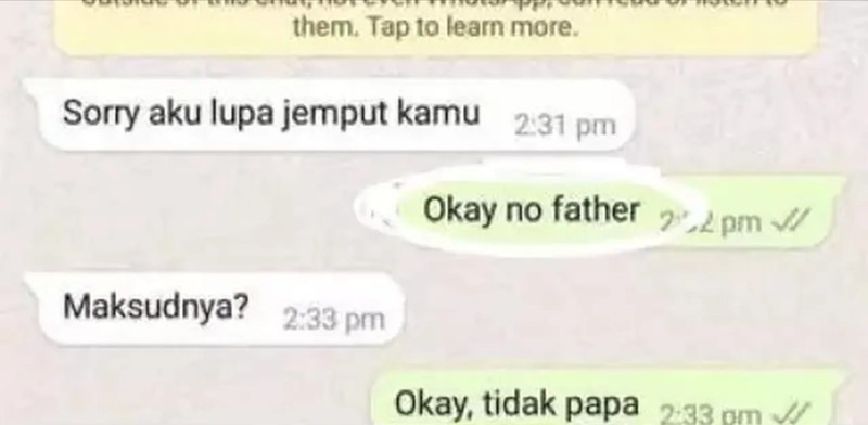 Inilah contoh pentingnya untuk belajar Bahasa Inggris. Selain nggak malu-maluin saat ditanya gebetan, jadinya kelihatan keren juga, kan