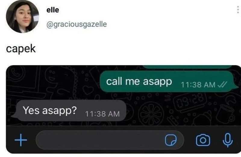 Inilah contoh pentingnya untuk belajar Bahasa Inggris. Selain nggak malu-maluin saat ditanya gebetan, jadinya kelihatan keren juga, kan