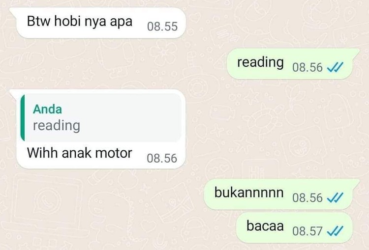 Inilah contoh pentingnya untuk belajar Bahasa Inggris. Selain nggak malu-maluin saat ditanya gebetan, jadinya kelihatan keren juga, kan