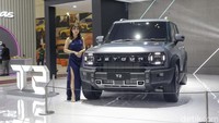 PT Jetour Motor Indonesia (JMI) mengenalkan mobil off road terbarunya di ajang GIIAS 2025, Jumat (25/7/2025). Jetour T2 yang dibawa ke GIIAS 2025 sudah menggunakan setir kanan atau sesuai pasar Indonesia.  