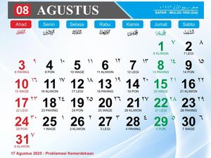 Tanggal Merah Agustus 2025: Ada Libur Nasional, Tapi Adakah Long Weekend?