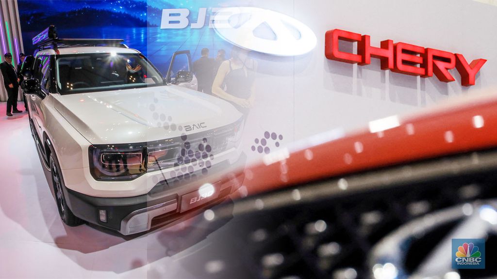 Kendaraan China di GIIAS 2025 Chery dan Jaecoo. (CNBC Indonesia)