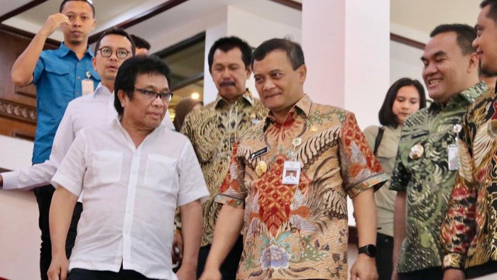 Gubernur Jateng Ahmad Luthfi menerima kunjungan Komisi V DPR RI di Gradhika Bhakti Praja, Kota Semarang, Jumat (25/7/2025).