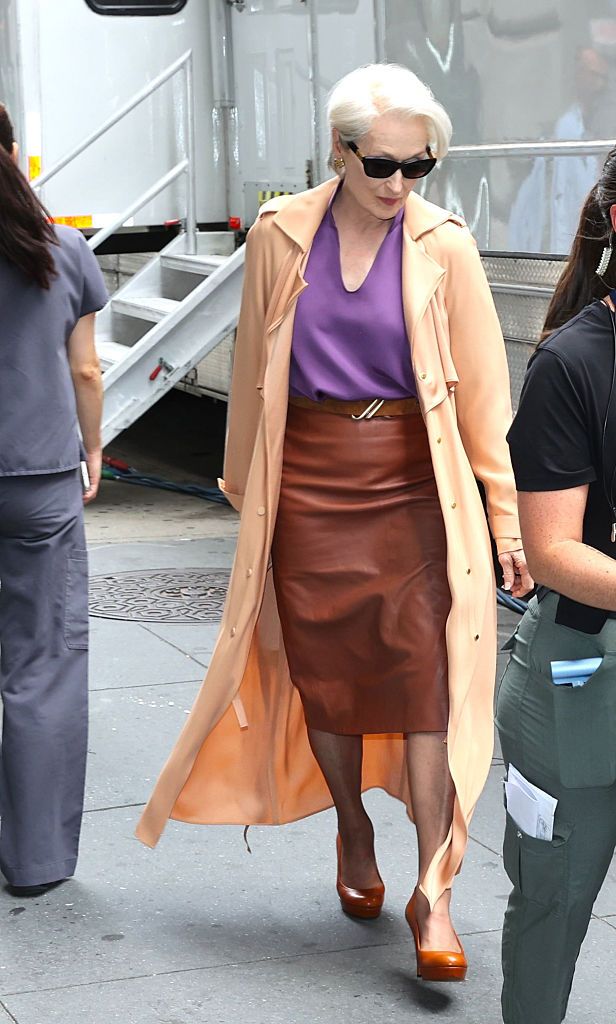 NEW YORK, NY - JULY 23: Meryl Streep is seen on the set of 