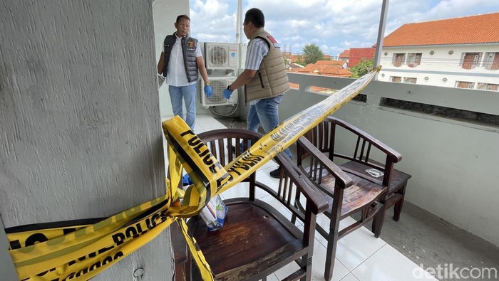 TKP penemuan mayat di hotel Pangandaran.