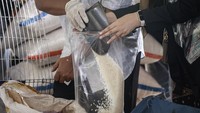 Dalam kegiatan tersebut, petugas tampak membawa sejumlah sampel beras dari kios-kios pedagang untuk diperiksa lebih lanjut. Fokus utama sidak ini adalah memastikan harga sesuai ketentuan serta kualitas beras yang dijual kepada konsumen tetap layak dan memenuhi standar yang ditetapkan pemerintah. ANTARA FOTO/Dhemas Reviyanto