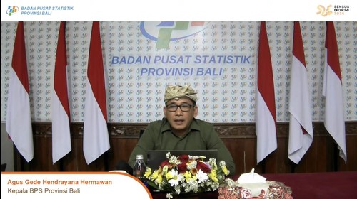 Kepala BPS Bali, Agus Gede Hendrayana Hermawan, dalam rilis Berita Resmi Statistik Indikator Strategis Provinsi Bali (25/7/2025). (Tangkapan layar YouTube BPS Bali)