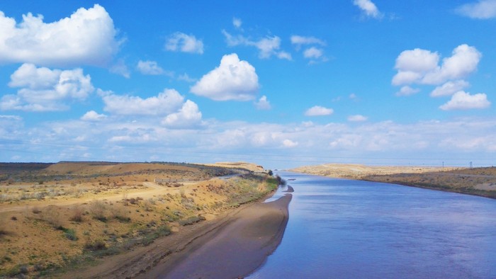 Sungai Amu Darya River Amu Darya in Uzbekistan
