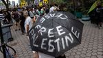 Aksi Solidaritas Gaza Warnai Jalanan New York