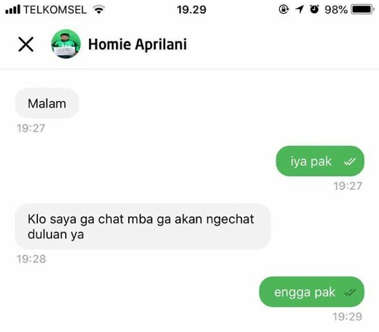Chat Kocak Ojol