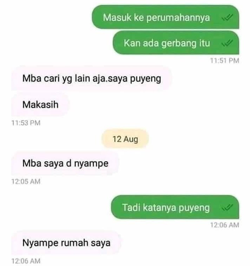 Chat Kocak Ojol