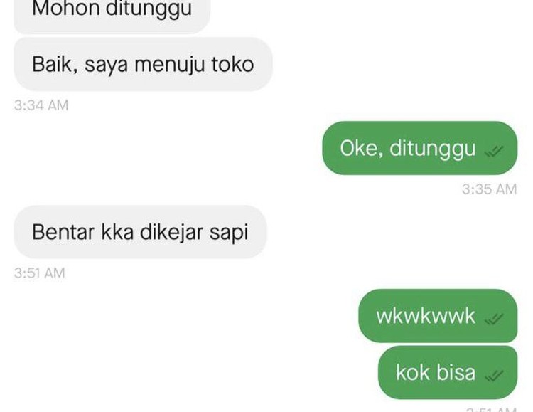 Chat Kocak Ojol