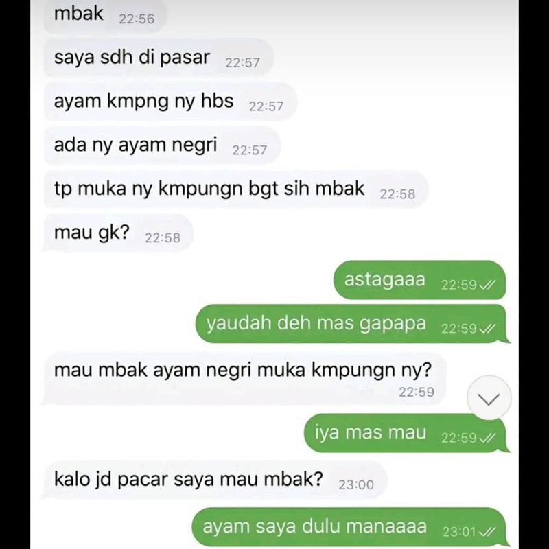 Chat Kocak Ojol