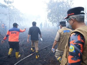 114 Petugas Gabungan Turun Padamkan Karhutla di Muaro Jambi