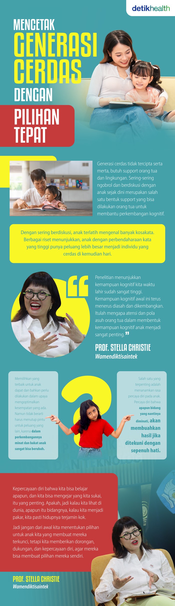 Generasi cerdas tidak tercipta serta merta, butuh support orang tua dan lingkungan. Tak kalah penting, pilihan nutrisi yang tepat juga mempengaruhi kognitif.