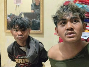 Tampang 2 Pemuda Kepergok Mencuri Berujung Dimassa Sopir Truk di Pangkep