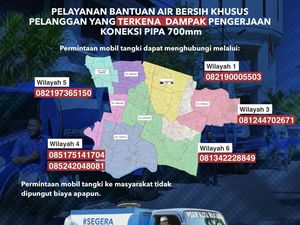 Cara Akses Truk Air Gratis Selama Suplai PDAM Makassar di 15 Lokasi Terganggu