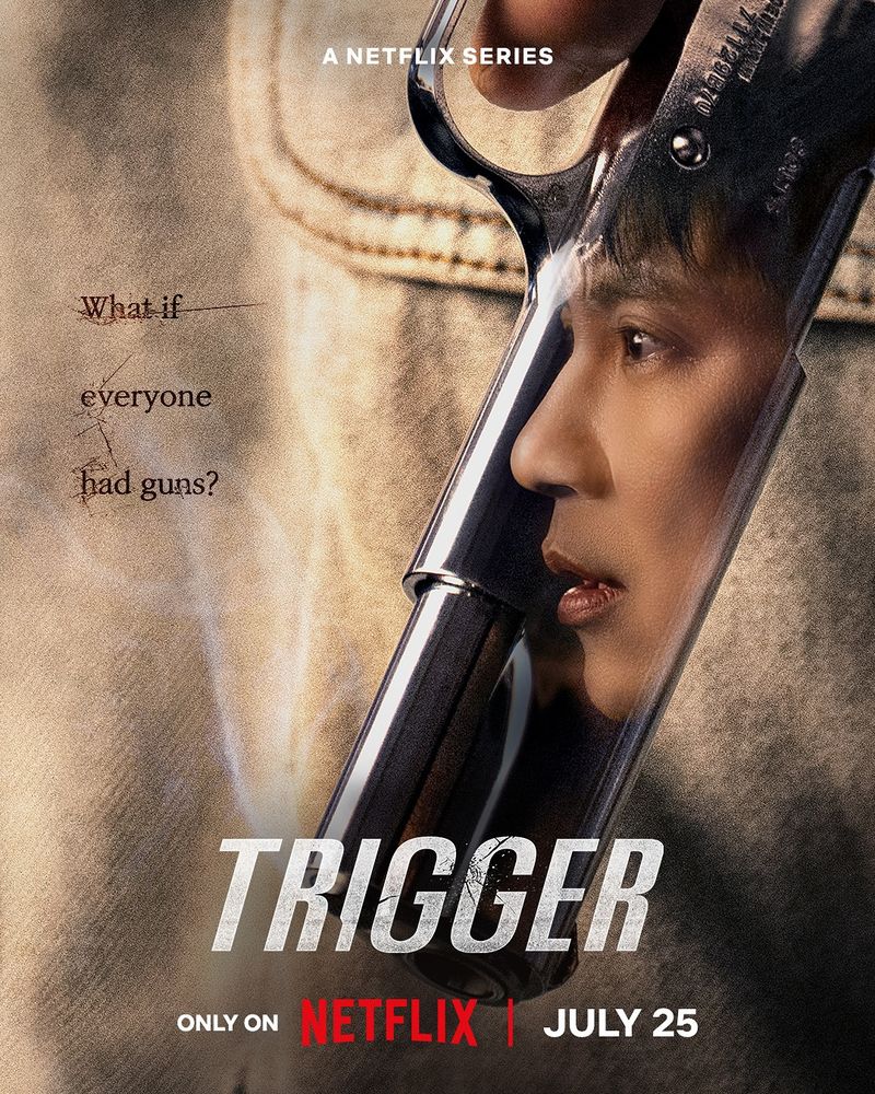 Poster drama Trigger, Kim Nam Gil jadi polisi yang menghadapi peredaran senjata ilegal. (dok. @netflixkr)