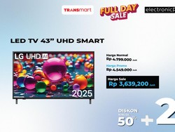 Smart LED TV 43 UHD Sajikan Harga Khusus di Transmart Full Day Sale