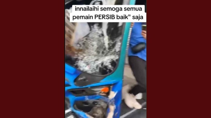 Bus yang ditumpangi pemain Persib mengalami kecelakaan di Thailand