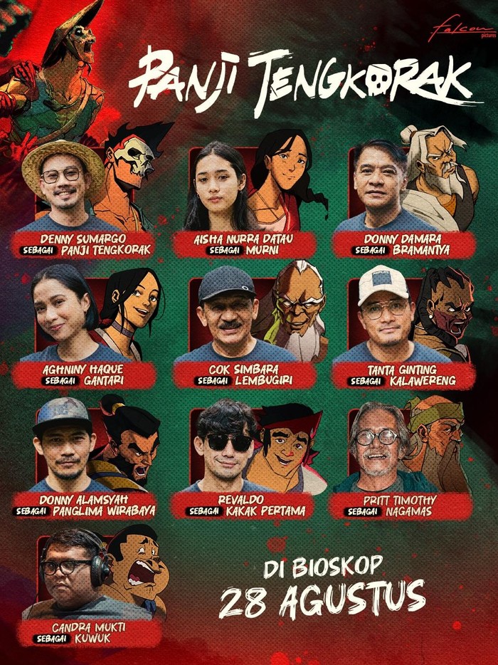 Film Animasi Panji Tengkorak Deretan pengisi suara film animasi Panji Tengkorak