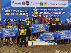 Ini Target Kapolresta Sidoarjo Usai Tutup Turnamen Voli Pantai U-17