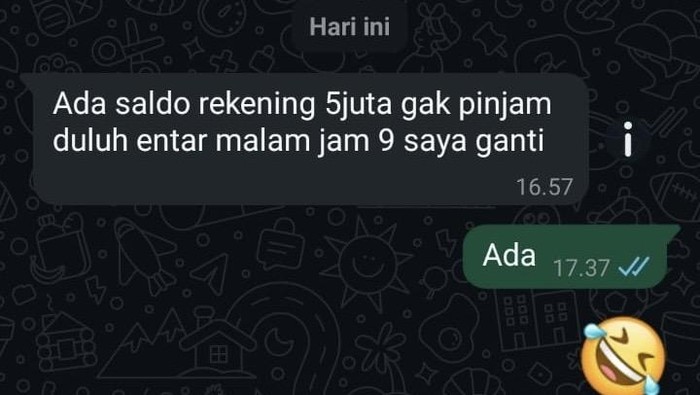 Tangkapan layar nomor whatsApp tiga kepala desa di Bone dibajak oleh orang tak dikenal.