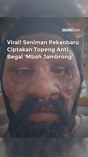 Video Viral Seniman Pekanbaru Bikin Topeng Antibegal