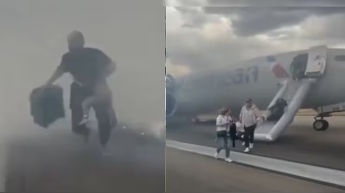 American Airlines terbakar