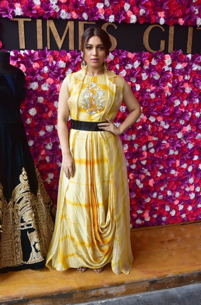 MUMBAI, MAHARASHTRA, INDIA - 2017/10/06: Bollywood actress Bhumi Pednekar inaugurates Glitter 2017 Wedding & Lifestyle Exhibition at hotel JW Marriott. (Photo by Azhar Khan/Pacific Press/LightRocket via Getty Images)