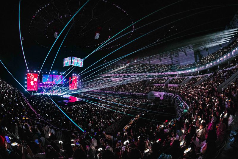 G-DRAGON 2025 WORLD TOUR [Übermensch] in JAKARTA di Indonesia Arena, Senayan, Jakarta Pusat, Jumat (25/7/2025).