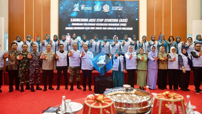 Gubernur Sulsel Andi Sudirman Sulaiman saat peluncuran program Aksi Stop Stunting.