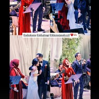 Putri Ikke Nurjanah dan Aldi Bragi, Siti Adira Kania, baru saja resmi menikah. Tampil kompak di acara pernikahan anaknya, kebersamaan Aldi Bragi dan mantan istrinya, Ikke Nurjanah jadi sorotan. Foto: Instagram/@ikkenurjanah0518/@adirakania