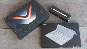 Infinix XPad GT dijual seharga Rp 6.499.000 sudah termasuk keyboard dan stylus. Foto: Adi Fida Rahman/detikINET
