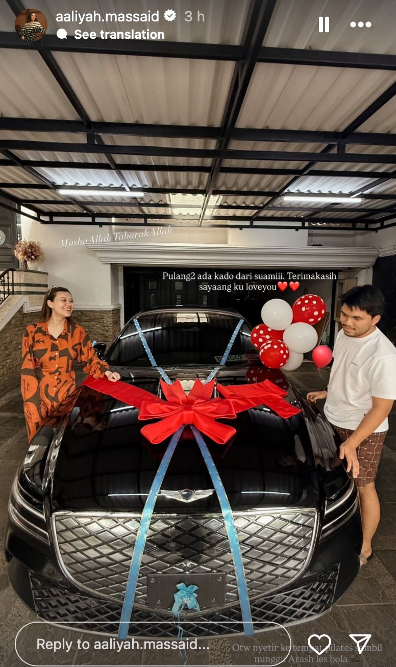 Kado mewah Thariq Halilintar untuk Aaliyah Massaid