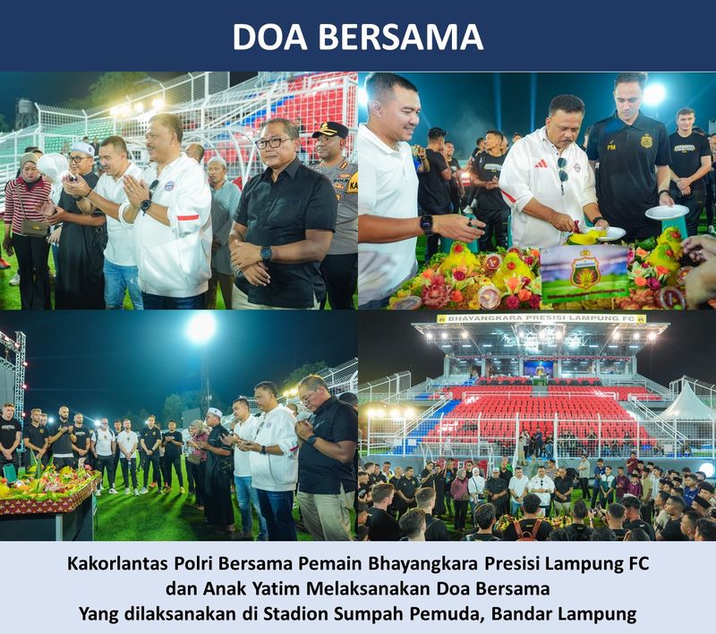 Kakorlantas Polri Irjen Agus Suryonugroho mengecek persiapan launching Bhayangkara Presisi Lampung FC dan Stadion Sumpah Pemuda di Bandar Lampung. (dok Istimewa)