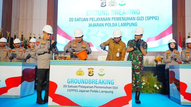 Kapolri hadiri groudbreaking 20 SPPG di Lampung (dok.Polri)