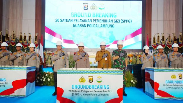 Kapolri hadiri groudbreaking 20 SPPG di Lampung (dok.Polri)