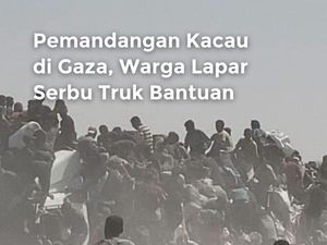 Video: Pemandangan Kacau di Gaza, Warga Lapar Serbu Truk Bantuan!