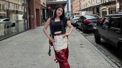 Foto: Totalitas Gaya Tiara Andini Nonton Konser BLACKPINK di Amerika