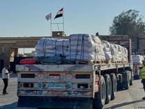 Truk Bantuan Mulai Masuk ke Gaza dari Mesir