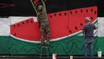 Warga Meksiko Lukis Mural Palestina, Serukan Aksi Kemanusiaan untuk Gaza