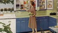 Sekilas tampak seperti lemari dapur biasa, ini GE Wall Refrigerator tahun 1955 yang hadir sebagai kulkas gantung penuh gaya di masanya. Foto: Retro Renovation