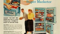 Kulkas Philco Super Marketer RF-1478 tahun 1957 dilengkapi loker daging “Cold Flow. Kulkas ini direkomenadsikan langsung oleh para ahli saat itu. Foto: Retro Renovation