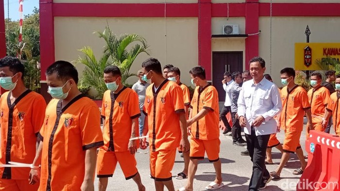 25 tersangka pengedar narkoba dari 7 wilayah di Kalteng.