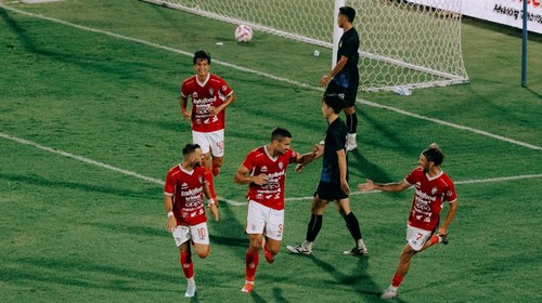 Bali United saat beruji coba dengan PSIM Yogyakarta, Sabtu (26/7/2025) di Stadion Kapten I Wayan Dipta.