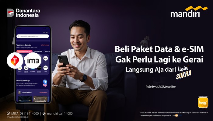 Beli Paket Data-eSIM Kini Bisa Lewat Livin’ Sukha, Nggak Perlu ke Gerai