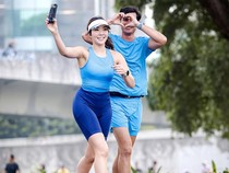 27 Menit Gisel dan Cinta Brian Lari Bareng Rayakan Ultah
