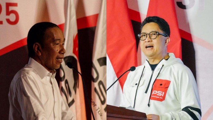 Presiden RI ke-7 Jokowi dan pendiri PSI Jeffrie Geovanie.