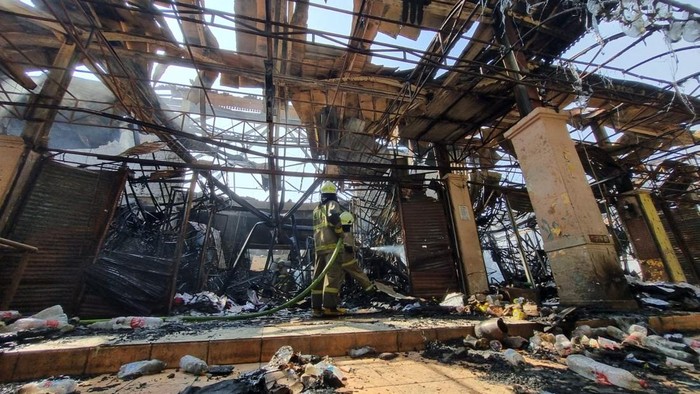 Kondisi Pasar Taman Puring usai terbakar (Taufiq/detikcom)